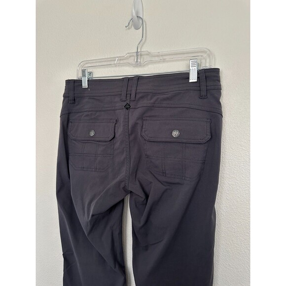 Prana Halle Pant Straight Leg Cargo Convertible Capri Gray Hiking Women's 14 - Picture 7 of 10